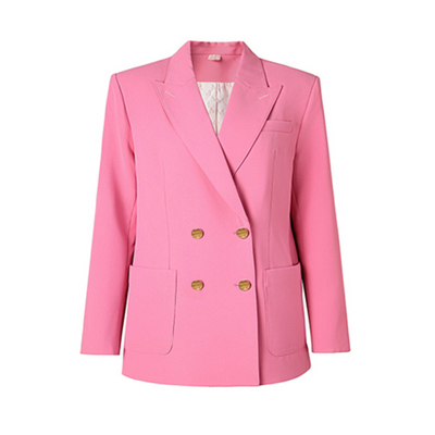 Full Sleeve Kimshein BA2239 Fashionable Autumn Long Midi Knitted Dress for Women in Pink Casual Jacket