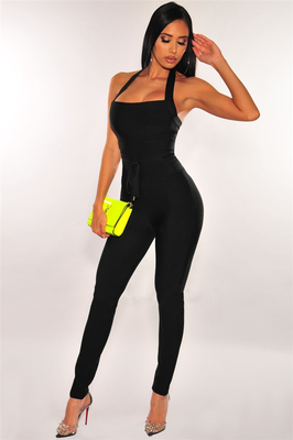 Autumn Season BA175 Fashion Women's Club Wear Italian Spaghetti Strap Sexy Bodysuit Bandage Jumpsuit Playsuit and Bodysuit