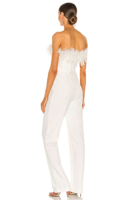 Autumn White Satin Women's Custom Tight Jumpsuit Sexy Summer Ladies Bodysuit Comfortable Fabric for a Sophisticated Look