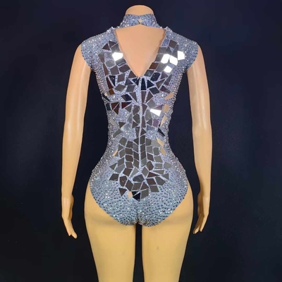 220g Fabric Weight Kimshein AD2276 Shiny Beaded Jumpsuit with High Neck Mirror Anti-Pilling Characteristics
