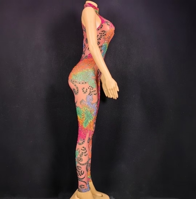 AD2289 Goldsin Summer Collection Sexy Club Women's Tight Jumpsuit with Customizable Neckline Sleeveless Material and Fit