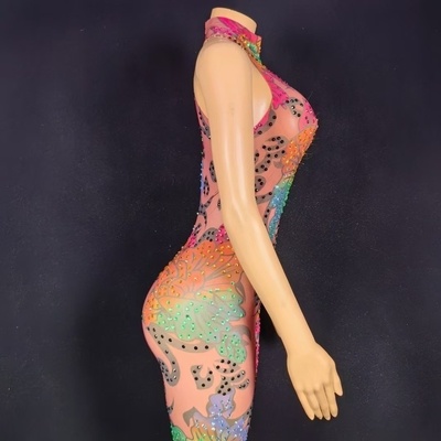 AD2289 Goldsin Summer Collection Sexy Club Women's Tight Jumpsuit with Customizable Neckline Sleeveless Material and Fit
