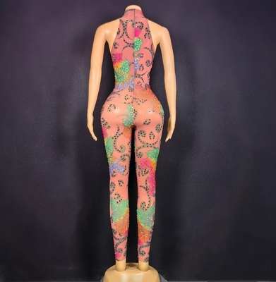 AD2289 Goldsin Summer Collection Sexy Club Women's Tight Jumpsuit with Customizable Neckline Sleeveless Material and Fit