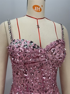 kimsheinfashion ED2723 Classy Bodycon Dress with Shimmering Water Diamonds and Figure-Hugging Silhouette