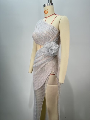 Kimsheinfashion ED2722 Elegant Single-Shoulder Sexy Hollow Out Evening Dress for Delivery Party Fast Sampling Supported