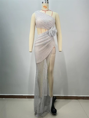 Kimsheinfashion ED2722 Elegant Single-Shoulder Sexy Hollow Out Evening Dress for Delivery Party Fast Sampling Supported