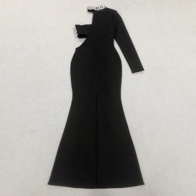 Kimshein LS2634 Elegant Sexy Evening Dress Crystal Evening Gown One-Shoulder Luxury Dress for Sophisticated Gatherings