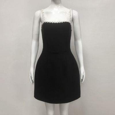 Kimshein Fashionable A-Line Pearl Strap Bandage Mini Dress for Women's Elegant and Stylish Party Dress made of Polyester