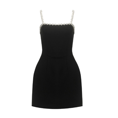 Kimshein Fashionable A-Line Pearl Strap Bandage Mini Dress for Women's Elegant and Stylish Party Dress made of Polyester