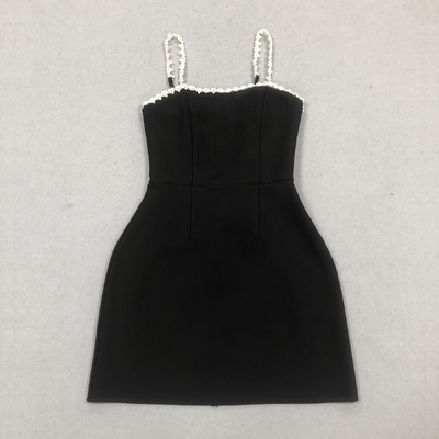 Kimshein Fashionable A-Line Pearl Strap Bandage Mini Dress for Women's Elegant and Stylish Party Dress made of Polyester