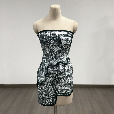 SS2335 Summer Sleeveless Wrap Cutout Top and Mini Skirt Sexy Tight Two-Piece Set for Women Sleeveless Design