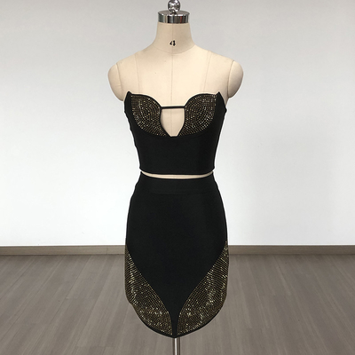 SS2336 Summer Jacquard Knitted Sleeveless Deep V-neck Cross Backless Cutout Top and Shorts Set for Women /Ready-to-Ship