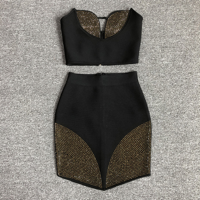 SS2336 Summer Jacquard Knitted Sleeveless Deep V-neck Cross Backless Cutout Top and Shorts Set for Women /Ready-to-Ship