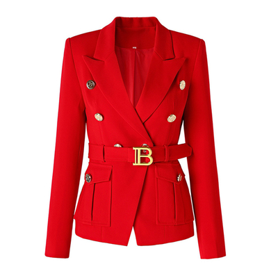 Kimshein BA2243 Design Red Luxury Women's Jacket Spring Autumn Suit Jacket Elegant Formal Suit Jacket Design