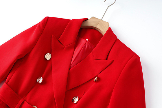 Kimshein BA2243 Design Red Luxury Women's Jacket Spring Autumn Suit Jacket Elegant Formal Suit Jacket Design