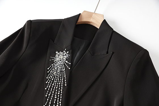 BA2240 Elegant Formal Long Sleeve Jacket with Crystal and Bead Embellishments