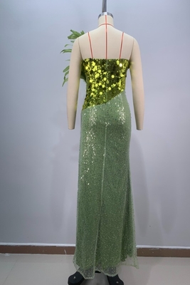 Stylish Women's Long Fringed Sequin Evening Dress with Elegant Design Flowing Tassels and Water Diamonds