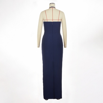 SB3377 Kimshein Fashion Dress Fringed Backless Design for Women's Party and Evening Events Eco-friendly Material