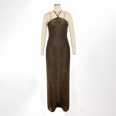 SB3377 Kimshein Fashion Dress Fringed Backless Design for Women's Party and Evening Events Eco-friendly Material