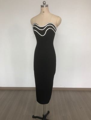 SB3378 Kimshein end Women's Cocktail Dress Extra Long Off-shoulder Sleeveless Slim Bandage Dress Elegant 300 Pieces