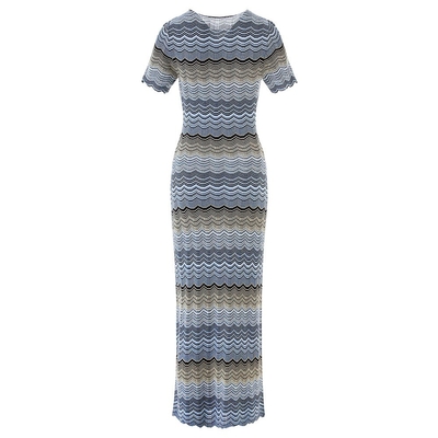 7-Day Fast Sampling KD2357 Summer O-Neck Striped Knit Dress for Women Elegant and Slim-Fit Short-Sleeved Long Dress