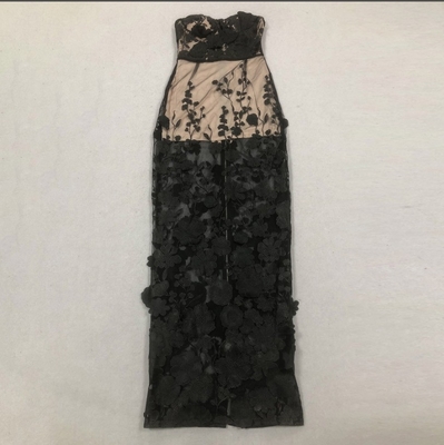 600 SB3370 Kimshein Fashionable Strapless Long Sexy Evening Dress Sleeveless Lace Dress Perfect for Special Occasions