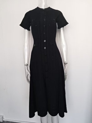7 Days Fast Sampling Intelligent Tracking Supported KD2354 Kimshein Summer O-neck Women's Knitted Short Sleeve Long Dress