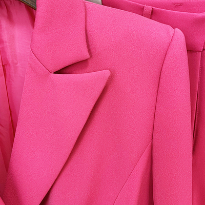 Formal Style SR2280 Pink Women Business Office Suit Pants Formal Suit Jacket Two-Piece Set for Work Business Attire