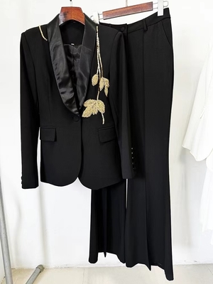 Fashionable Women's Long Bead Elegant Pants Suit Made of Polyester and Cotton Custom Logo SR2285 Kimshein