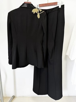 Fashionable Women's Long Bead Elegant Pants Suit Made of Polyester and Cotton Custom Logo SR2285 Kimshein