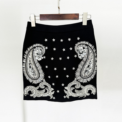 Kimshein SS2332 Summer Black Sexy Two-Piece Evening Dress Set with 100g Fabric Weight Fashion Women's Luxurious Crystal