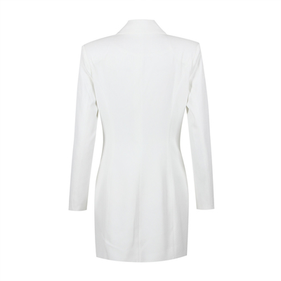 BA2226 White Formal Jacket Business Wear Luxurious Women's Fashion Long Sleeve Suit Coat Elegant 1.5 kg Polyester Lining