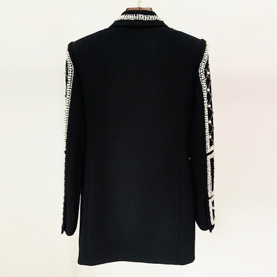 Kimshein BA2211 2023 Fashionable Luxurious Handmade Gorgeous Water Diamond Pearl Long Sleeve Office Tight Top for Women