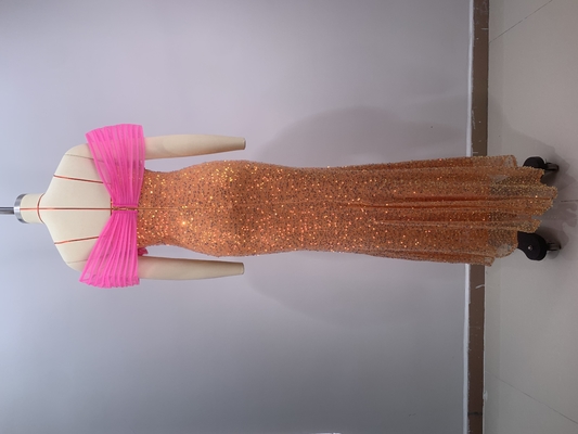 ED2682 Women's Christmas Long Elegant Dress with Sequin Decoration and Needlework Support Perfect in Need of Products