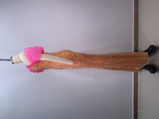 ED2682 Women's Christmas Long Elegant Dress with Sequin Decoration and Needlework Support Perfect in Need of Products