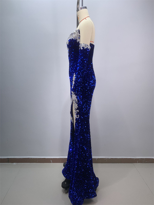 ED2683 High Slit Sequin Evening Dress Add a Touch of Glamour to Your Look at Exclusive Events
