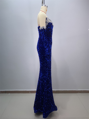 ED2683 High Slit Sequin Evening Dress Add a Touch of Glamour to Your Look at Exclusive Events