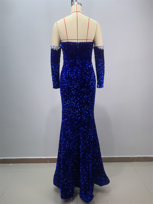 ED2683 High Slit Sequin Evening Dress Add a Touch of Glamour to Your Look at Exclusive Events