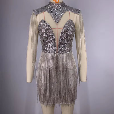 Supporting Needlework Technique ED2685 Kimshein Shiny Mini Dress for Women Sexy Crystal Evening Dress with Water Diamond