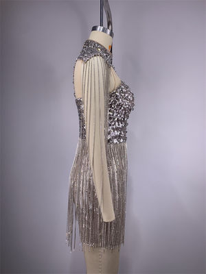 Supporting Needlework Technique ED2685 Kimshein Shiny Mini Dress for Women Sexy Crystal Evening Dress with Water Diamond