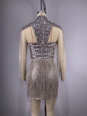 Supporting Needlework Technique ED2685 Kimshein Shiny Mini Dress for Women Sexy Crystal Evening Dress with Water Diamond