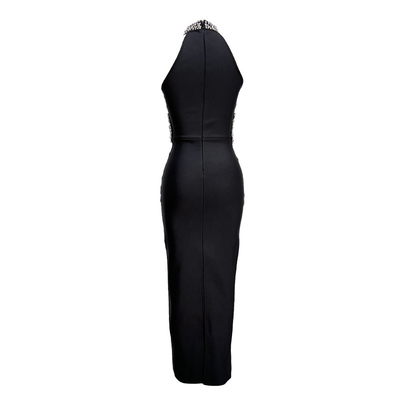 SB3366 Women's Crystal Diamond Luxury Tight Bandage Dress for Day Parties and Special Occasions