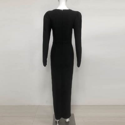 LS2621 Kimshein Long Sleeve Maxi Crystal Ball Gown Bandage Dress for Women Elegant and Stylish 600 Pieces