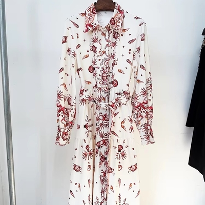 LS2626 Long Sleeve Sexy Maxi Dress for Women Elegant Party Floral Print Daily Life Dress