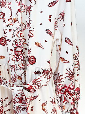 LS2626 Long Sleeve Sexy Maxi Dress for Women Elegant Party Floral Print Daily Life Dress