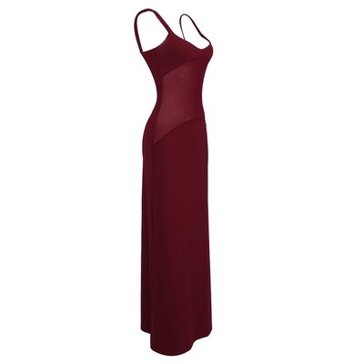 SB3356 Goldsin Summer Collection Women's Elegant Party Dress with Illusion Elements and Sleeveless Design Dry Clean Only