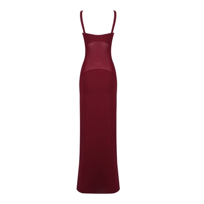 SB3356 Goldsin Summer Collection Women's Elegant Party Dress with Illusion Elements and Sleeveless Design Dry Clean Only