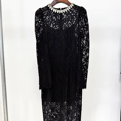 LS2623 Spring/Summer Women's Crystal Lace Ball Gown Dress for a Sophisticated and Glamorous Occasion