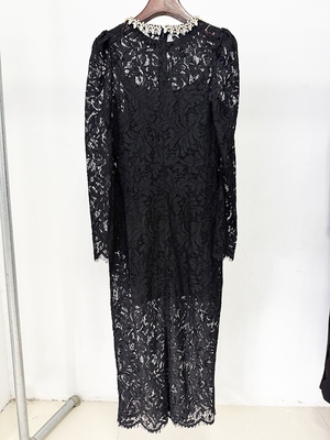 LS2623 Spring/Summer Women's Crystal Lace Ball Gown Dress for a Sophisticated and Glamorous Occasion