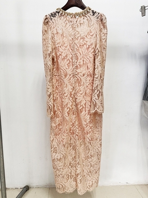 LS2623 Spring/Summer Women's Crystal Lace Ball Gown Dress for a Sophisticated and Glamorous Occasion